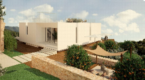 Villa de nueva construcción en Roca Llisa con vistas al campo y al mar